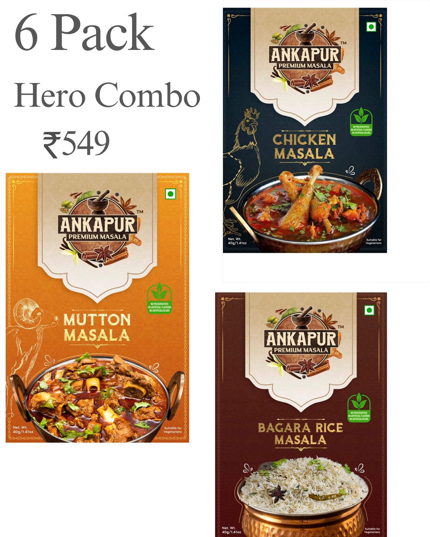 Ankapur Premium Masala | Hero Combo  - 6 Pack Combo